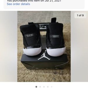 Brand new toddler size 1c Jordans 11